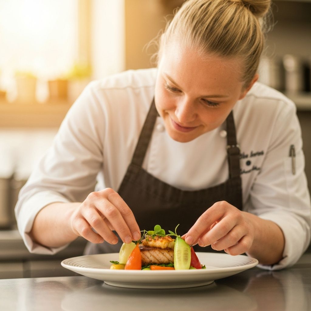 Chef aan het koken met verse ingrediënten